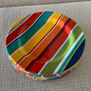 Pier 1 Melamine Striped Salad Plates